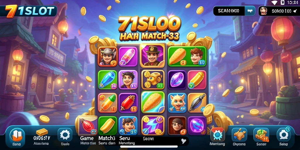 Tampilan gameplay seru dari 171SLOT dengan simbol-simbol menarik.