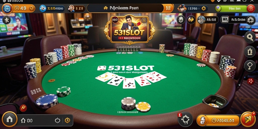 Tampilan gameplay Poker yang mendebarkan di 531SLOT.