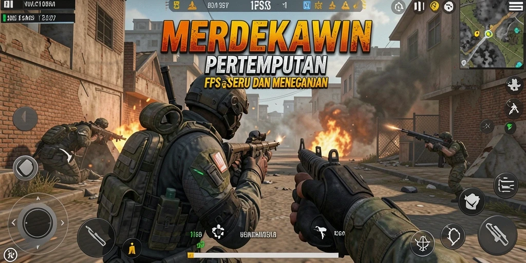 Gameplay <strong>MERDEKAWIN</strong> dengan grafis yang mendetail dan aksi yang cepat.