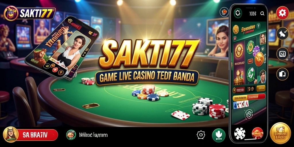Screenshot gameplay SAKTI77 yang menampilkan dealer langsung dan interaksi pemain.