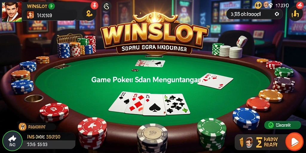 Tampilan utama gameplay WINSLOT menampilkan aksi seru permainan Poker.